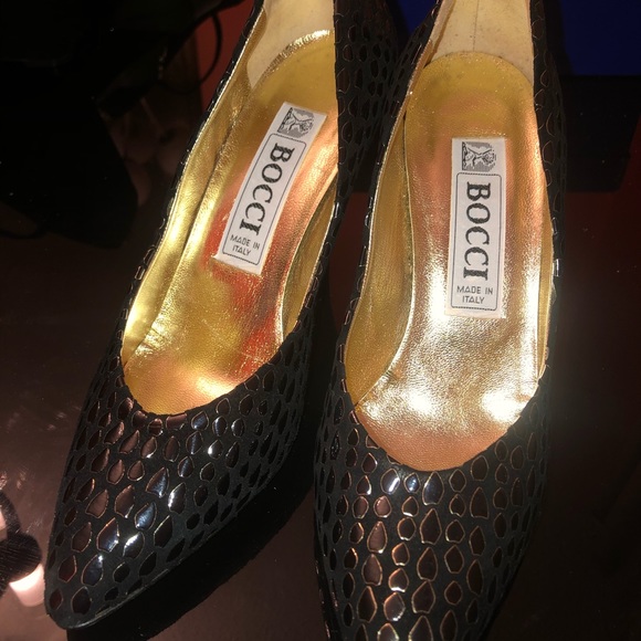 Italian made unique Bocci black pumps - Picture 2 of 2